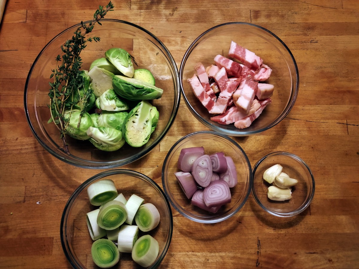 How to make the best sauteed brussels sprouts [with shallot, leeks, and bacon&nbsp;lardons]